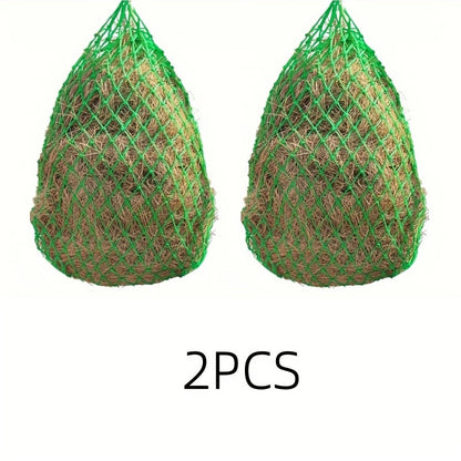 Slow Feed Hay Net for Horses 2-Pack – Durable Hay Bag Feeding Net for Horse, Sheep & Donkey | Reduces Waste & Promotes Healthy Eating, Available in Blue, Red & Green