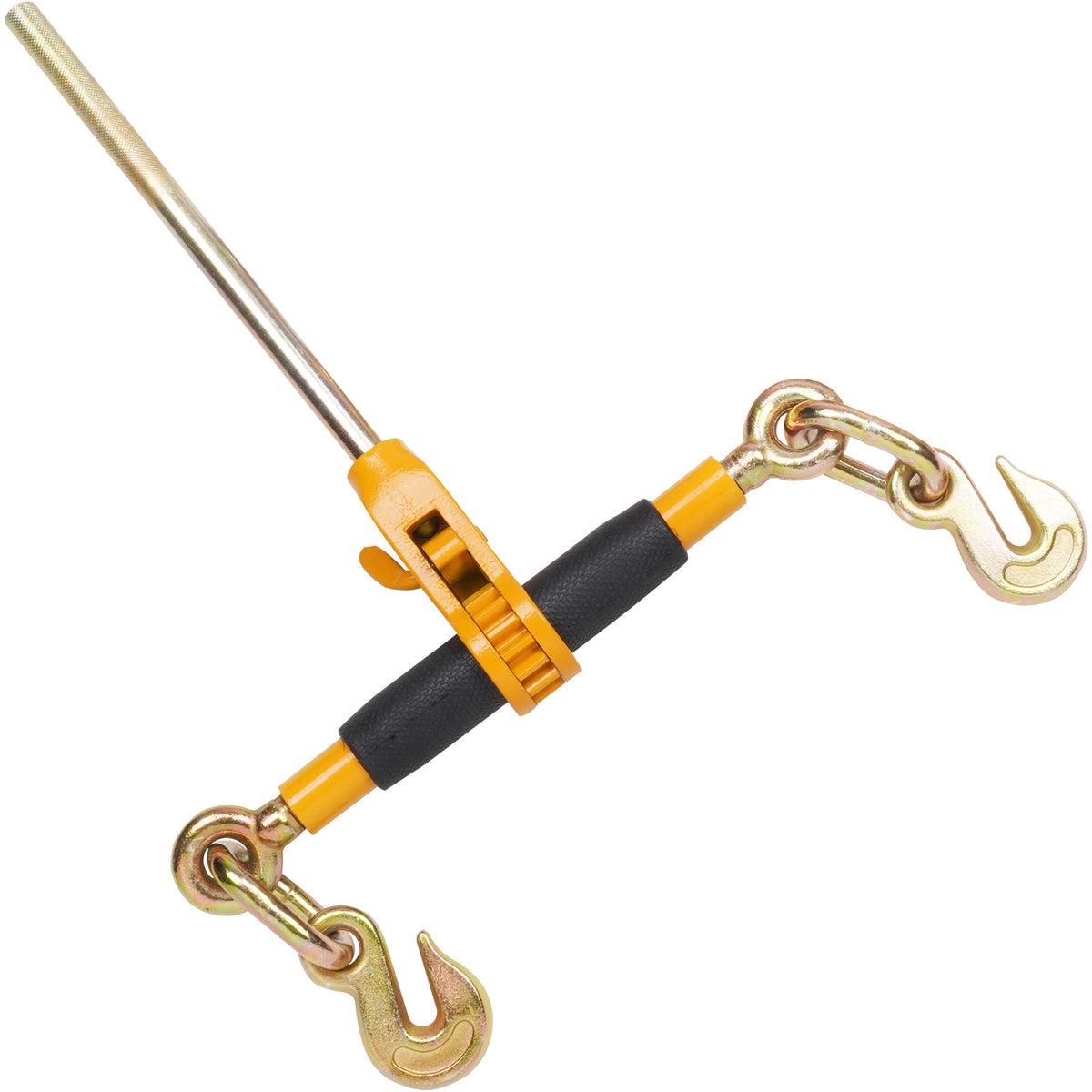 VEVOR Ratchet Chain Binder, 5/16"-3/8" Heavy Duty Load Binders, with G80 Hooks 7,100 lbs Secure Load Limit, Labor-saving Anti-skid Handle, Tie Down Hauling Chain Binders for Flatbed Truck Trailer, 4 P