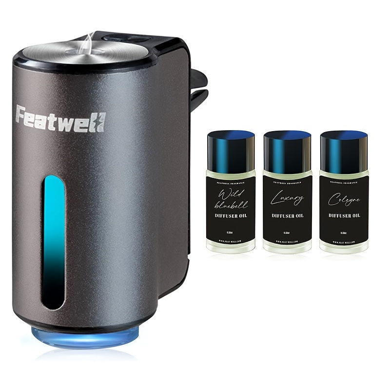 Smart Car Air Aromatherapy Diffuser, Fragrance Car Air fresheners with Three Adjustable, Humidifier Essential Oil Diffuser for Vehicle