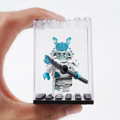 Minifigure Display Case 20-Pack – Clear Acrylic Stackable Storage Boxes for LEGO Figures, Action Figures & Collectibles | Dustproof 360° Showcase, 2.68×1.89×1.89 in