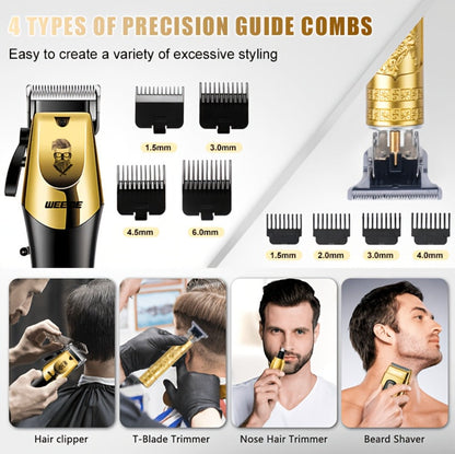 Beard Trimmer Set for Men - USB Rechargeable Hair Clipper & Grooming Kit with Battery Indicator, Comb Attachments, Epilator & Trimmer, 2/3/4 Piece Set for Travel Home Use, Father's Day Gift
