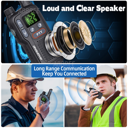 FRS Two Way Radio Rechargeable, BAOFENG BF-T18 Walkie Talkies Long Range with NOAA Weather Alert, VOX Hands-Free, 1500mAh USB-C Battery, LED Flashlight, for Hiking Camping Outdoor Adults 2 Pack