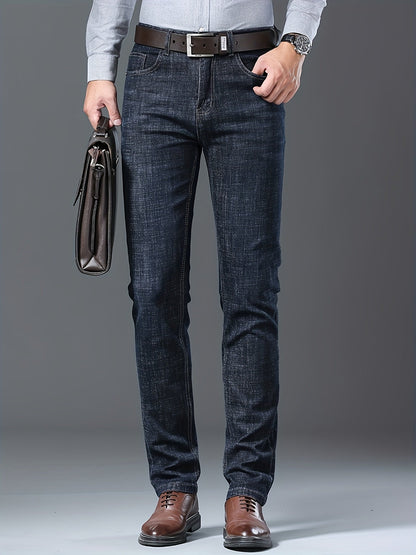 Men's Straight Leg Jeans - Vintage Wash Clean Finish Modern