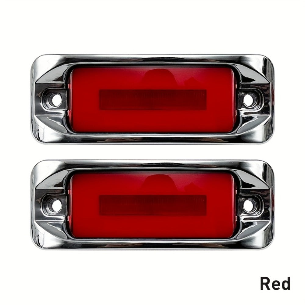 LED Car Side Marker Lights – Strobe Warning Flashing Signal Light for Truck Car Night Driving Safety, High/Low Brightness, 2pcs (Red/Yellow/Blue/Green/White)