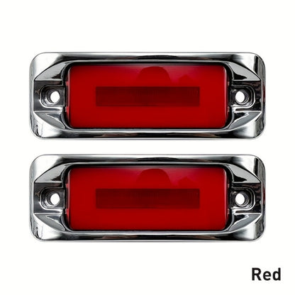 LED Car Side Marker Lights – Strobe Warning Flashing Signal Light for Truck Car Night Driving Safety, High/Low Brightness, 2pcs (Red/Yellow/Blue/Green/White)