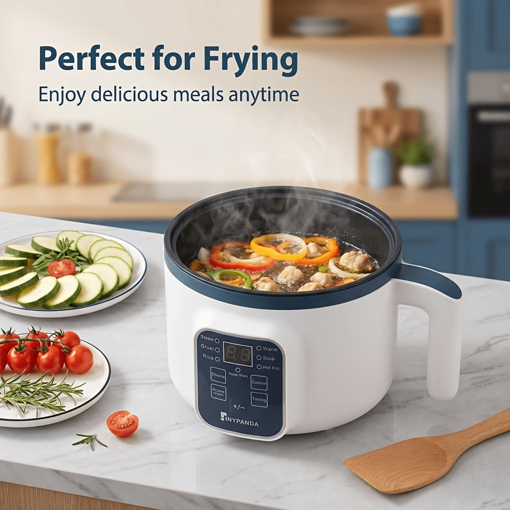 Electric Hot Pot 1.7L Multifunctional | 6 Cooking Modes Steam & Cook Non-Stick Mini Electric Cooker with Overheat & Dry Protection for 1-2 People – Rice, Soup, Noodles & More, Single & Double Layer