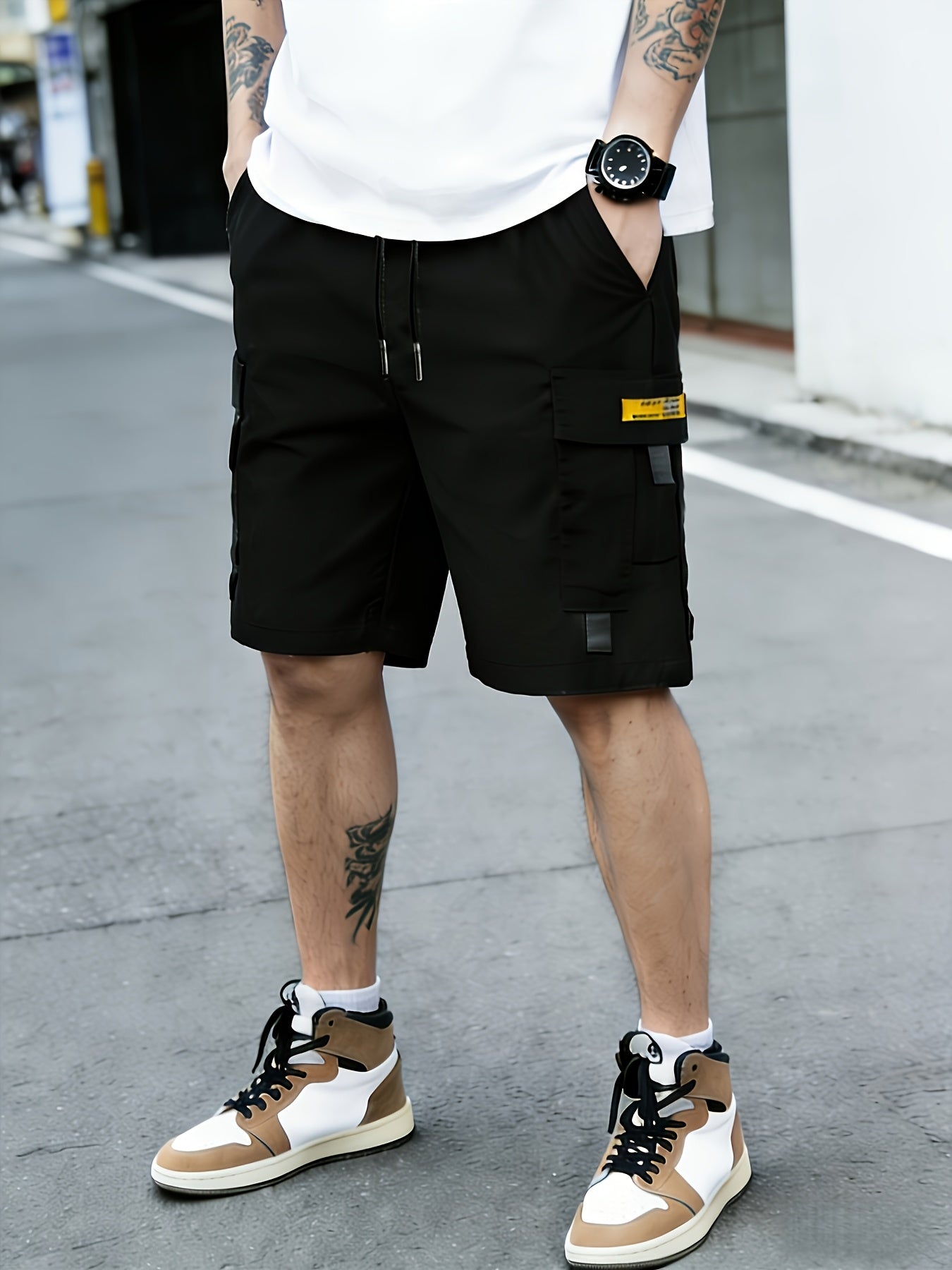 Men's Cargo Shorts - Drawstring Waist With Pockets Travel Style 411557