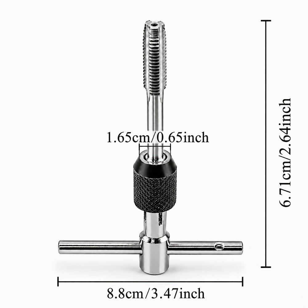Tap and Die Set Metric – 12-Piece & 40-Piece M3-M12 Thread Plug Straight Taper with Pitch Calipers & Wrench, Internal & External Threading Tool Kit for Metal, DIY & Home Repair