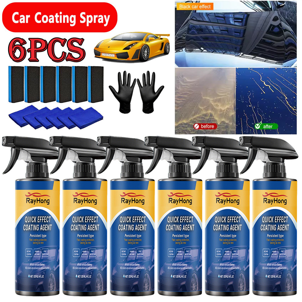 3-In-1 Nano Coating Spray Designed for Vehicles - Car Coating Liquid for Waterproof Gloss, Scratch Removal And Long-Lasting Protection, Easy Spray-On Formula, Enhance Car Protection And Repair, Creating a Durable Protective Layer (6pcs)