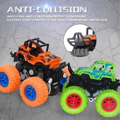 Mini Pull Back Truck Toys Bulk Pack 12pcs – Friction Powered Push & Go Stunt Car Trucks for Boys Girls Kids Teens – Birthday Party Favors Goodie Bag Fillers Vehicle Playset