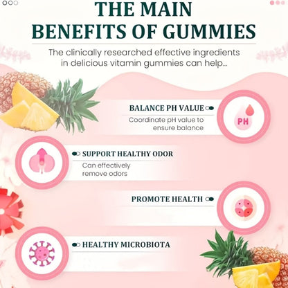 Feminine Balance Gummies with Probiotics for Women — Vaginal Health, pH Balance, Odor Control & Yeast Defense, Hawaiian Pineapple Flavor, Boric Acid Alternative, 60 Capsules by GLOWGEMS