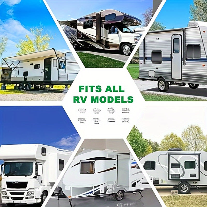 RV Roof Cover for All Motorhomes, Travel Trailers, Campers, Caravans - Polyester Fiber Protective Cover with UV, Dust, Snow, Frost, Leaf Protection - Includes Lightweight Storage Bag