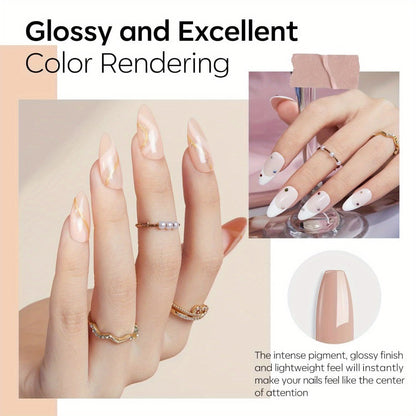 Dip Powder Nail Kit 11 Piece Complete Starter Set 4 Colors Nude Skin Tone Golden Glitter Acrylic Dipping Powder with Base Coat Top Coat & Activator - No Lamp French Nail Art Manicure Gift Set