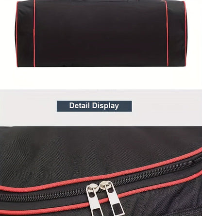 Gym Duffel Bag Large Capacity Travel Bag for Men Women Heavy Duty Polyester Multi Pocket Adjustable Shoulder Strap Zipper Closure for Fitness Workout Weekend Trips Business Travel Outdoor Black Blue Red
