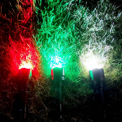 Night Hunting Flashlight with Remote Control Switch – 350 Yards High Power Green Red White Light, 18650 Rechargeable, Multiple Mounts for Hunting, Fishing, Camping & Beekeeping, Best Gift for Men