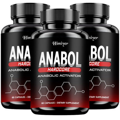 Anabol Hardcore Anabolic Activator for Men — Advanced Energy, Strength & Muscle Performance Formula with 6-Keto-Diosgenin & Hecogenin | Daily Wellness Support | 60 Capsules | 1-3 Bottle Options