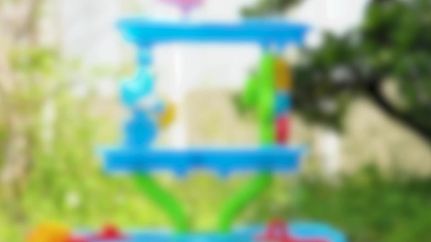 Water Play Table for Kids Double-Sided Waterfall & Beach Sand Zone – Outdoor Sensory Activity Toy for Toddlers Ages 3+, Beach Tools Included, Backyard Summer STEM Gift for Boys & Girls