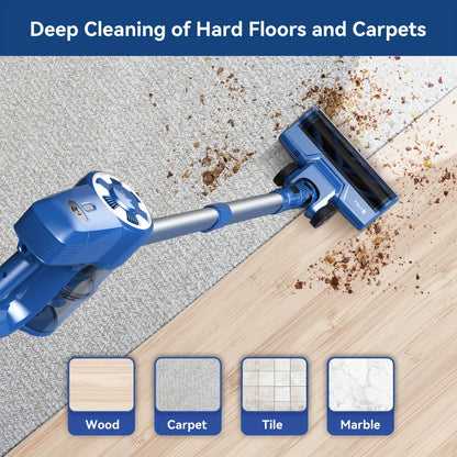 Cordless Vacuum Cleaner for Home – Corded & Cordless 2-in-1, 180° Foldable, LED Brush, High Suction, 40-Min Runtime, 38.58oz Dust Cup for Hardwood Floors, Seniors & Pregnant Women