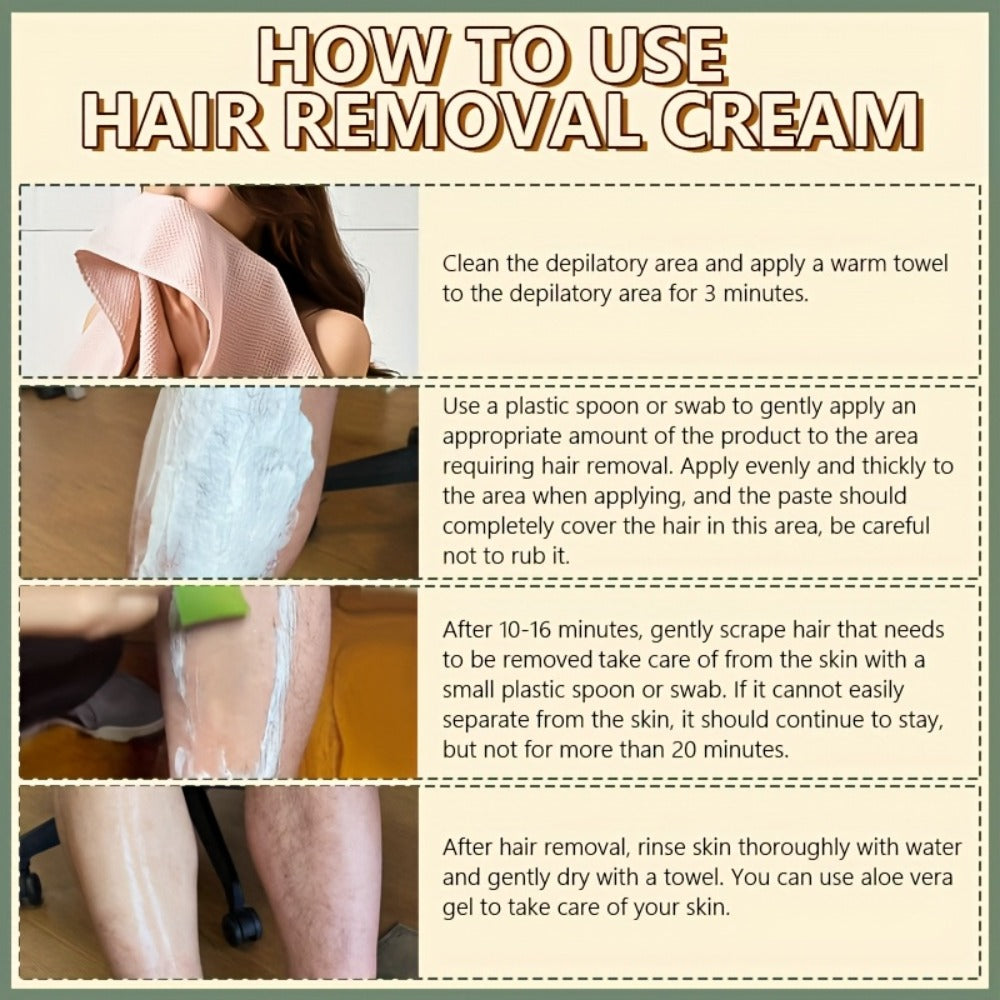 Hair Removal Cream Coconut 150g Painless Semi-Permanent Depilatory – Gentle Non-Irritating Formula for Face Lip Underarm Legs Arms & Bikini Area, Up to 6 Month Smooth Skin Results for Women Sensitive Skin