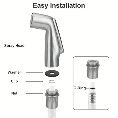 Kitchen Sink Side Sprayer Head Universal Replacement – Quick Connect Pull-Out Faucet Nozzle, Fits Kohler Delta Moen Oakbrook Glacier Bay & Most Spray Hoses, Scratch-Resistant ABS Chrome Finish