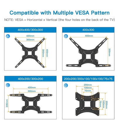 26-55 Inch TV Mount with Full-Motion Adjustment and Tilt and Swivel for Living Room detail image - detail view 4