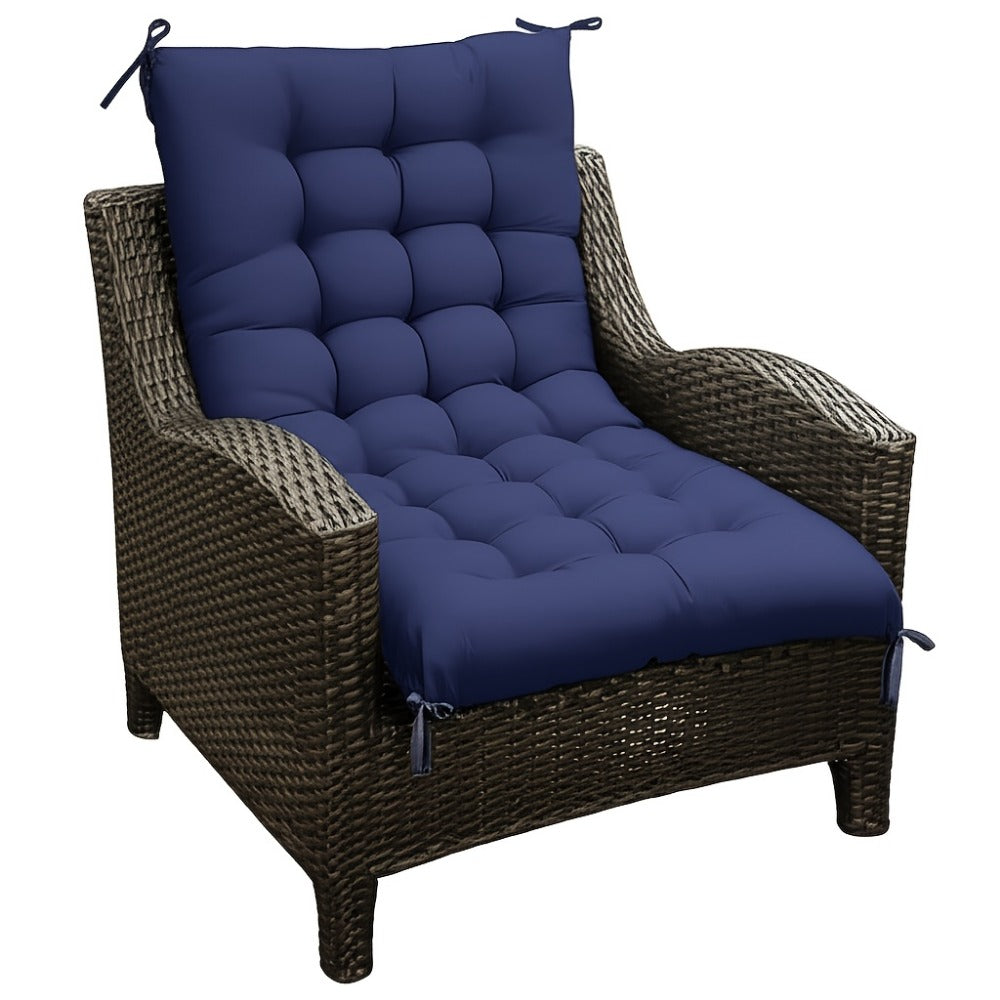 26-Inch Chair Cushion with High Back and Washable Cover for Patio detail image - detail view 10