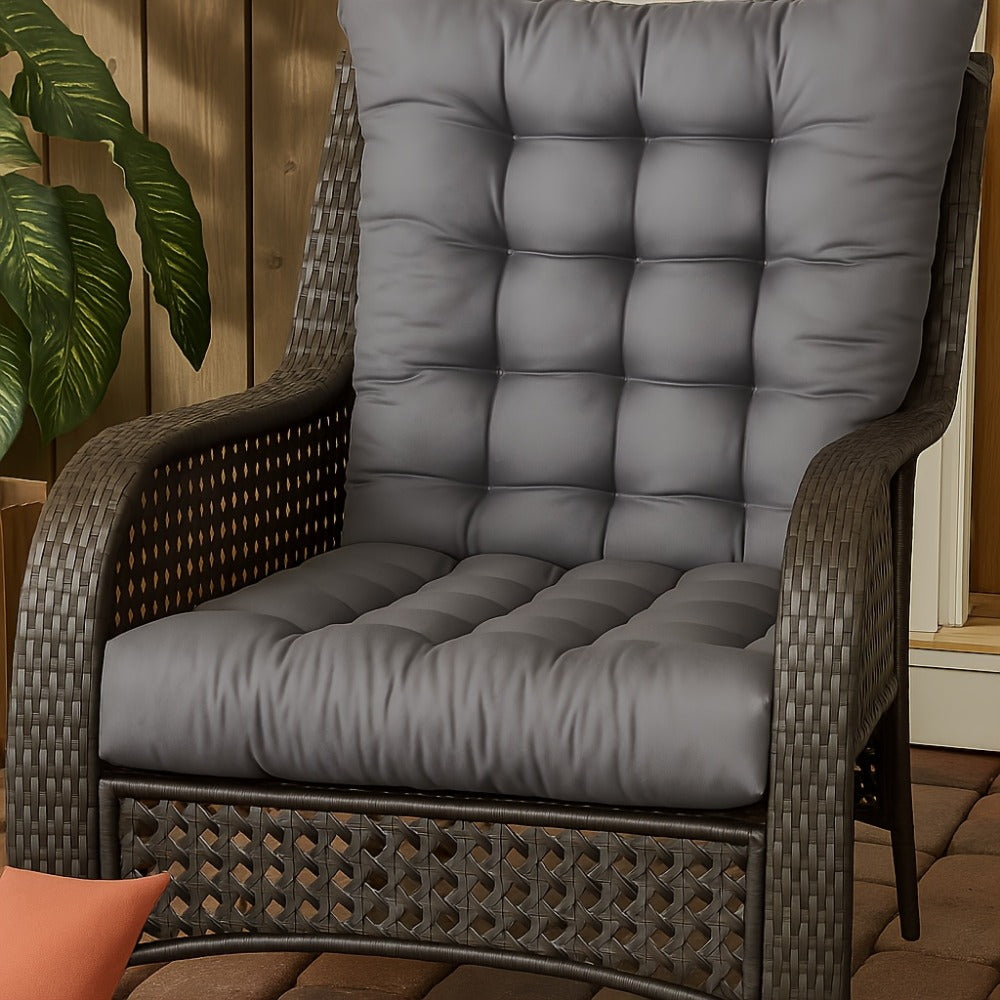 26-Inch Chair Cushion with High Back and Washable Cover for Patio detail image - detail view 6
