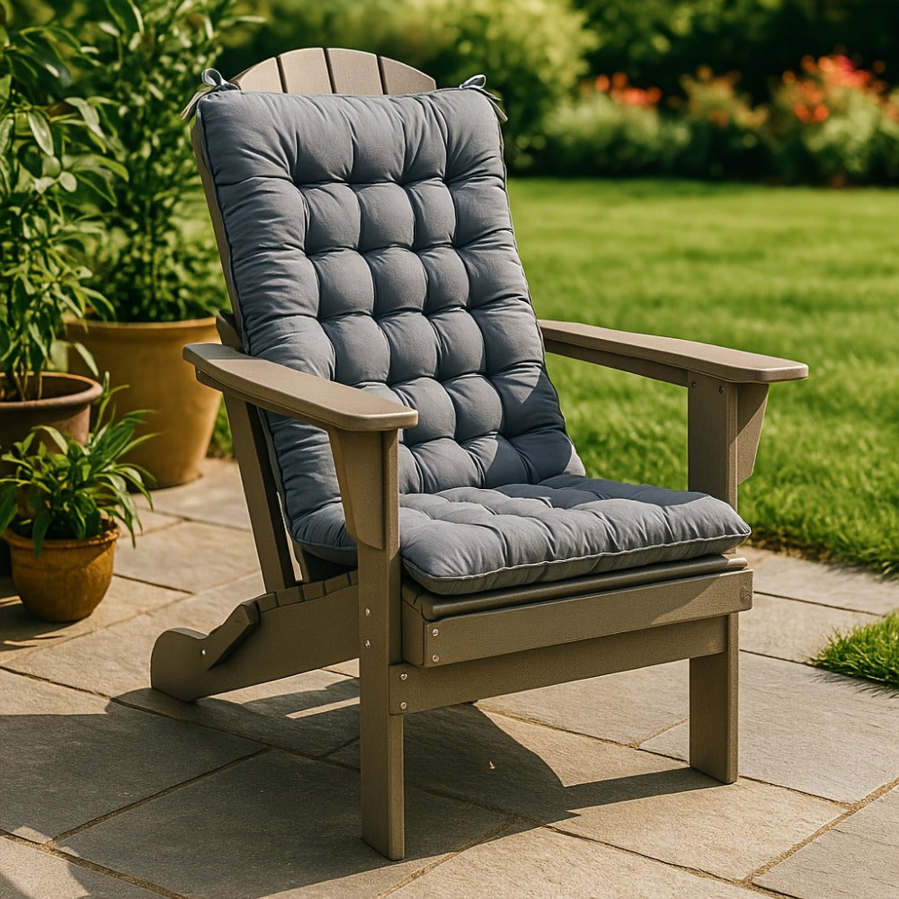 26-Inch Chair Cushion with High Back and Washable Cover for Patio detail image - detail view 8