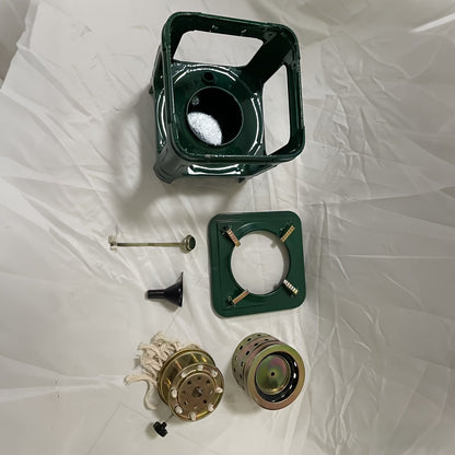 Portable Kerosene Paraffin Camping Stove Outdoor Heater Adjustable Flame Lightweight Military Green Stove for Camping Picnic Barbecue Backpacking Survival Emergency