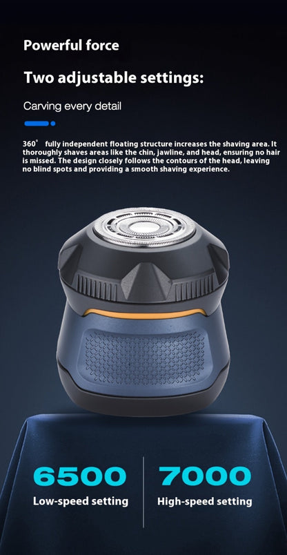 6D Floating Head Bald Head Shaver Self-Cut Electric Hair Clipper — 10W High Power 1400mAh USB-C Charging LED Display Two-Speed Travel Lock Men's Head Grooming Tool