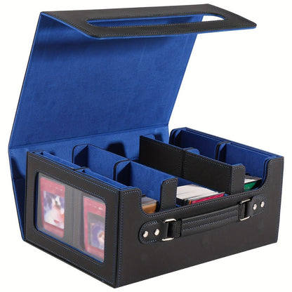 5-in-1 Card Storage Box 400+ Cards – Detachable Sports Card Organizer Display Case for Pokemon MTG Baseball Football TCG Trading Cards, Collector Gift, 4 Colors