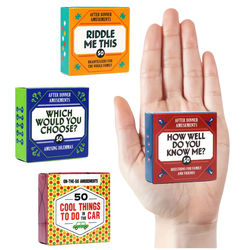 How Well Do You Know Me Card Game – 50 Questions Conversation Starter for Family & Friends, Portable After Dinner Party Game for Camping, Holidays & Game Night