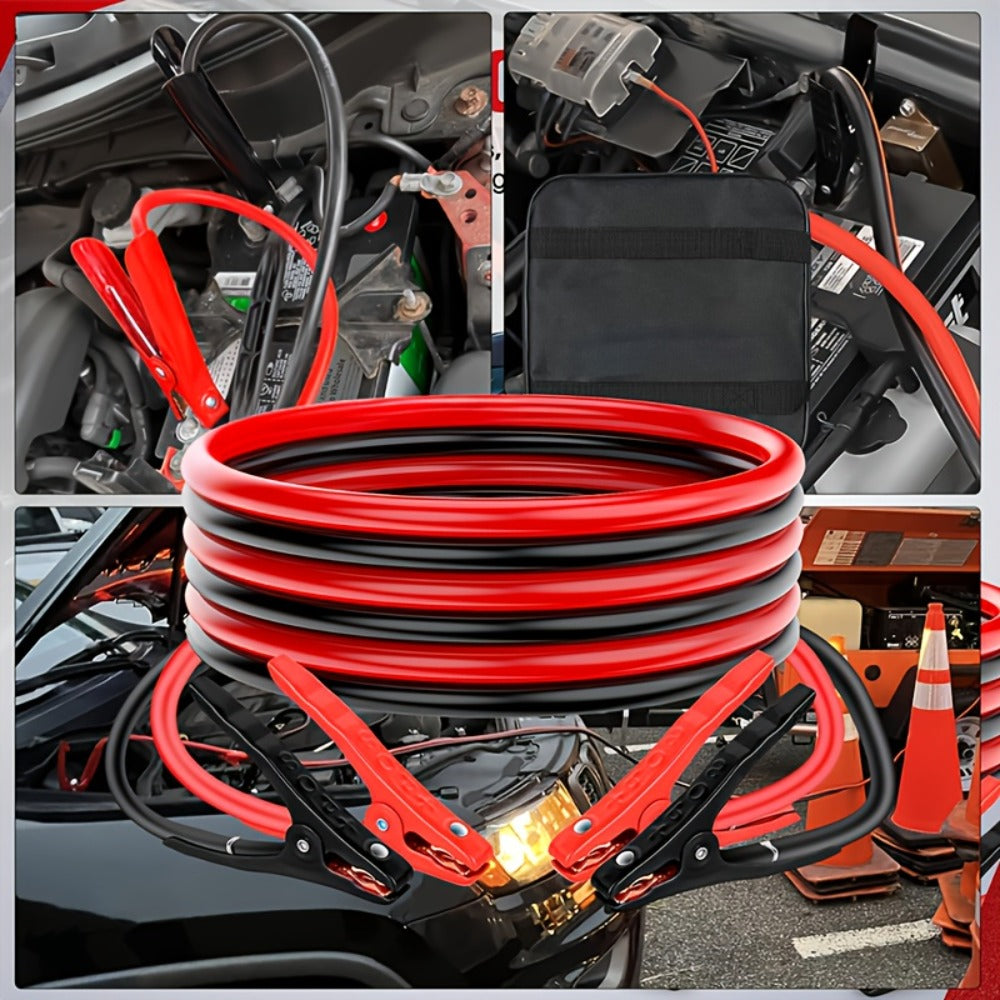Heavy Duty Jumper Cables 600A CCA – Thickened Booster Cables with Carrying Bag for Pickup Truck, RV, Van & SUV, Jump Start Battery Kit for Large Engine Vehicles