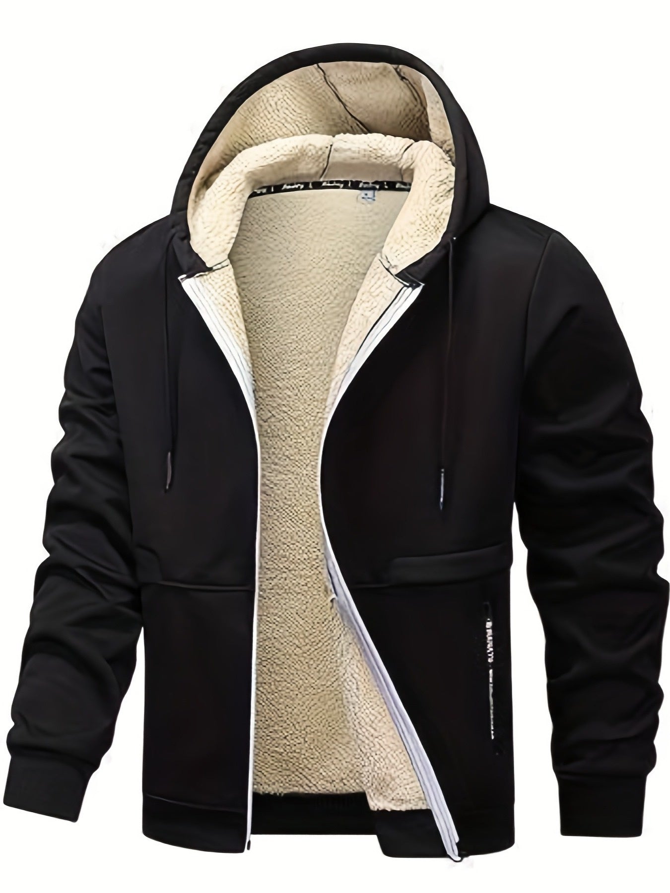 Men's Windproof Fleece Pullover Coat