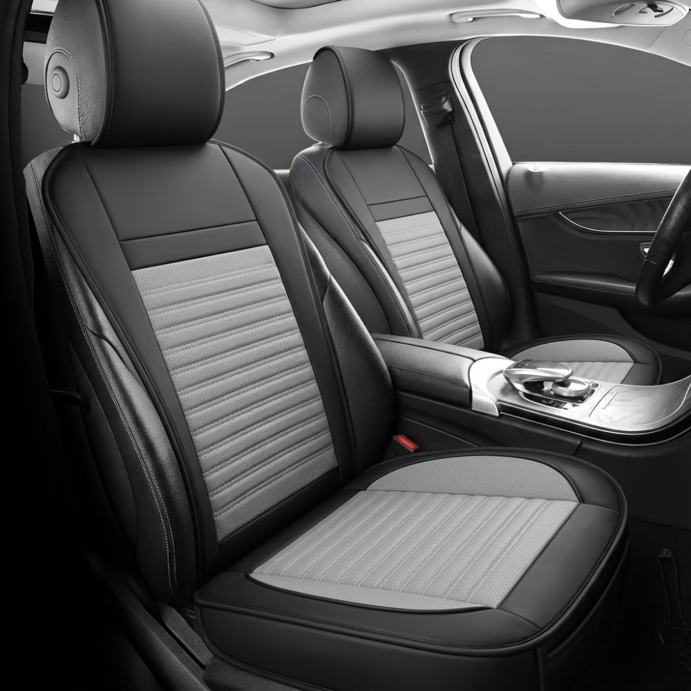 Car Seat Covers Front Pair – Universal Fit Bucket Seat Protector, Anti-Slip Full Surround High-Back Design, 15 Colors, Fits Cars SUVs Trucks