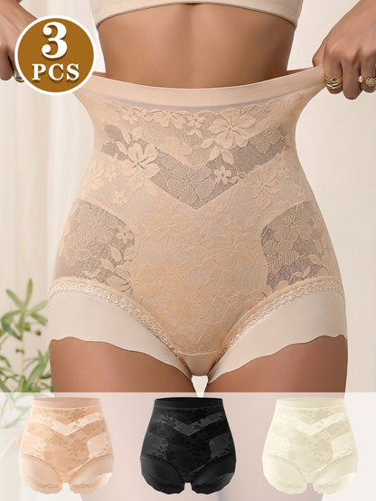 Women’s 3-Pack High-Waist Shapewear Briefs - Tummy Control Support - Style 1893