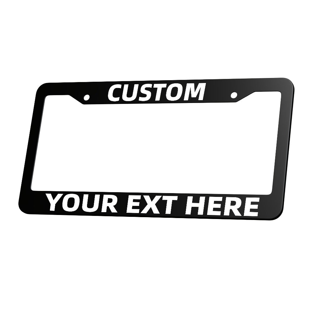 Custom License Plate Frame – 6 Font Styles, Heavy-Duty Weather-Resistant Car Tag Holder, Personalized Front & Rear License Plate Border Cover