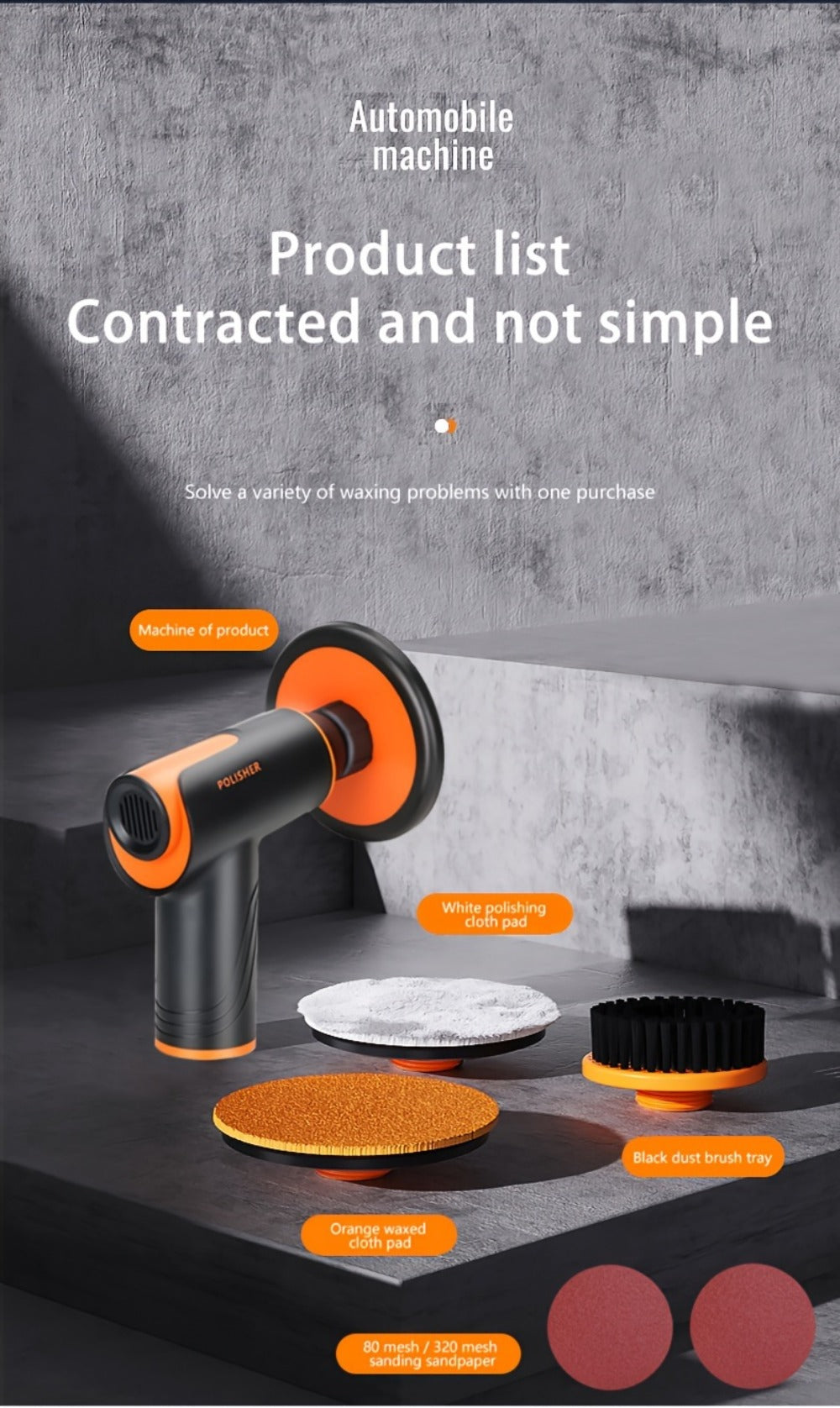Cordless Car Polisher & Waxing Machine – 100W Rechargeable Buffer, Scratch Repair & Paint Polish for Cars