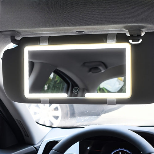 LED Car Visor Mirror Rechargeable – Ultra-Thin Vanity Mirror with 3 Light Modes (Daylight, Dashboard, Cockpit), Universal Fit for Cars, Trucks & SUVs, Gift for Women