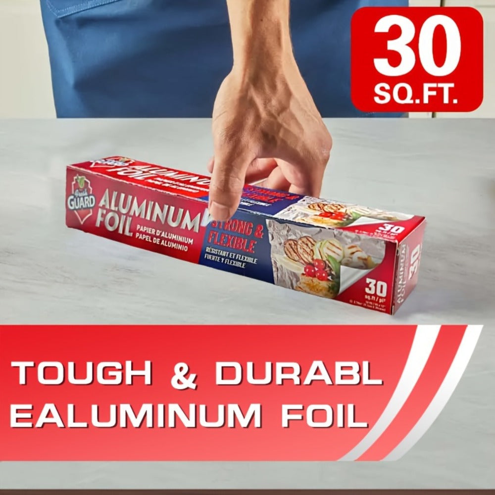 Heavy Duty Aluminum Foil Roll 12 Inch Wide Restaurant Grade – Food Safe Disposable Wrapping for Burritos, Hot Dogs & Sandwiches | Pack of 2 (300 Sq Ft) or Pack of 3 (225 Sq Ft) for Food Service & Catering