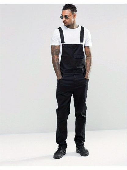 Men's Denim Overalls - Pocket Detail 500005
