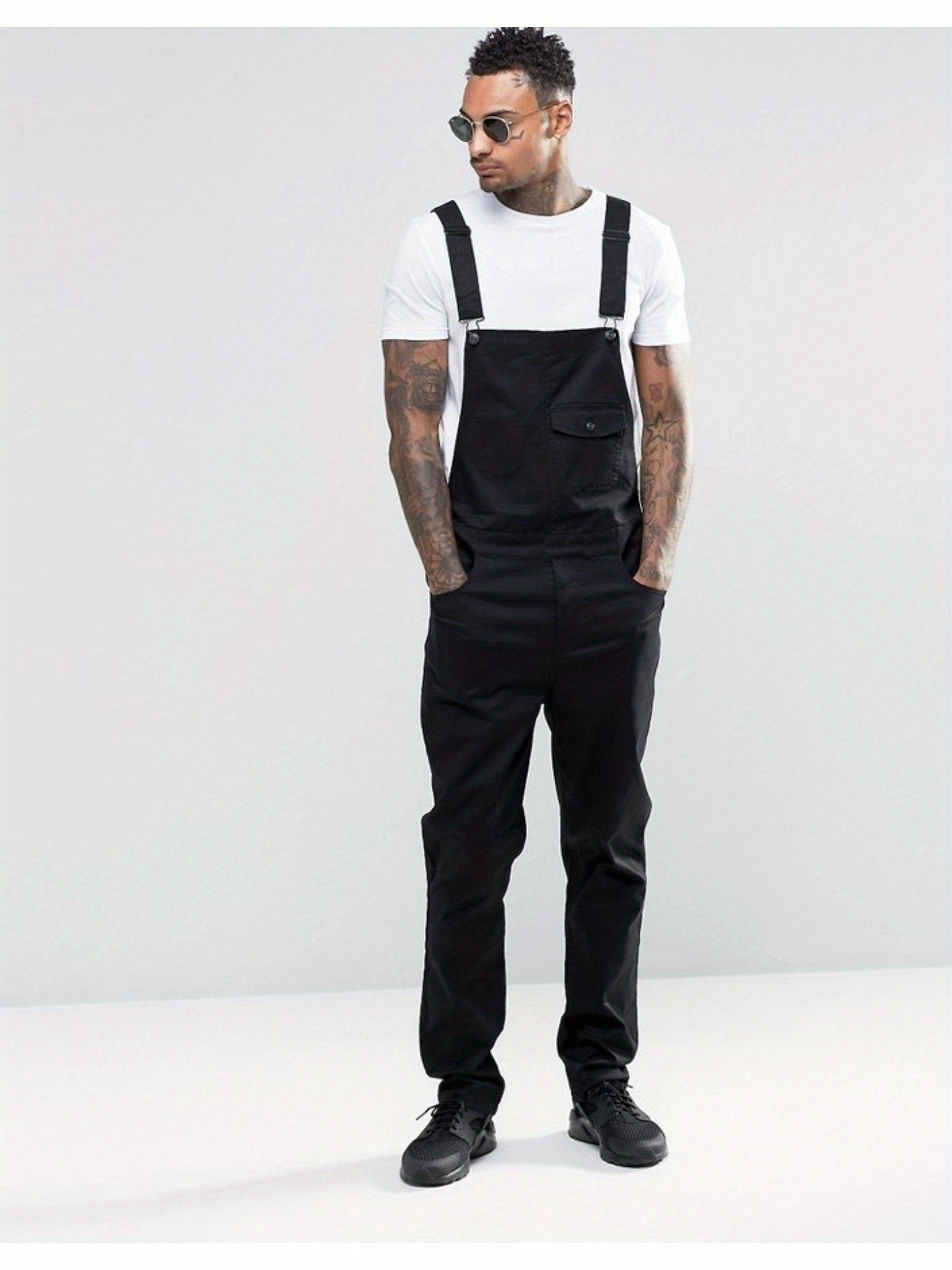 Men's Denim Overalls - Pocket Detail 500005