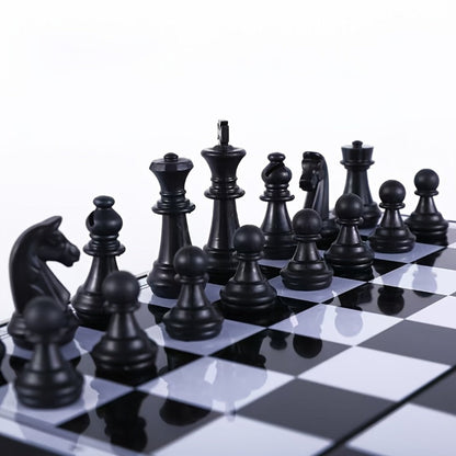 Magnetic Chess Set Folding Board Portable Travel Chess Game Mini Checkerboard for Kids Adults Family Gift No Battery Needed