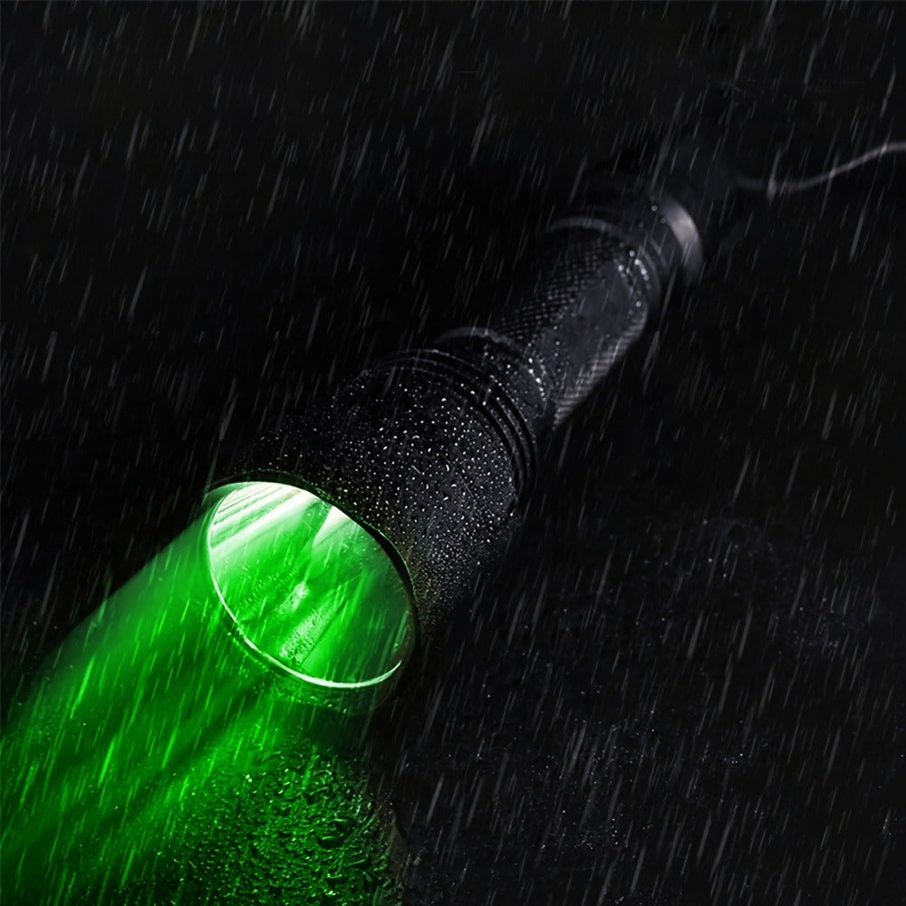 Night Hunting Flashlight with Remote Control Switch – 350 Yards High Power Green Red White Light, 18650 Rechargeable, Multiple Mounts for Hunting, Fishing, Camping & Beekeeping, Best Gift for Men