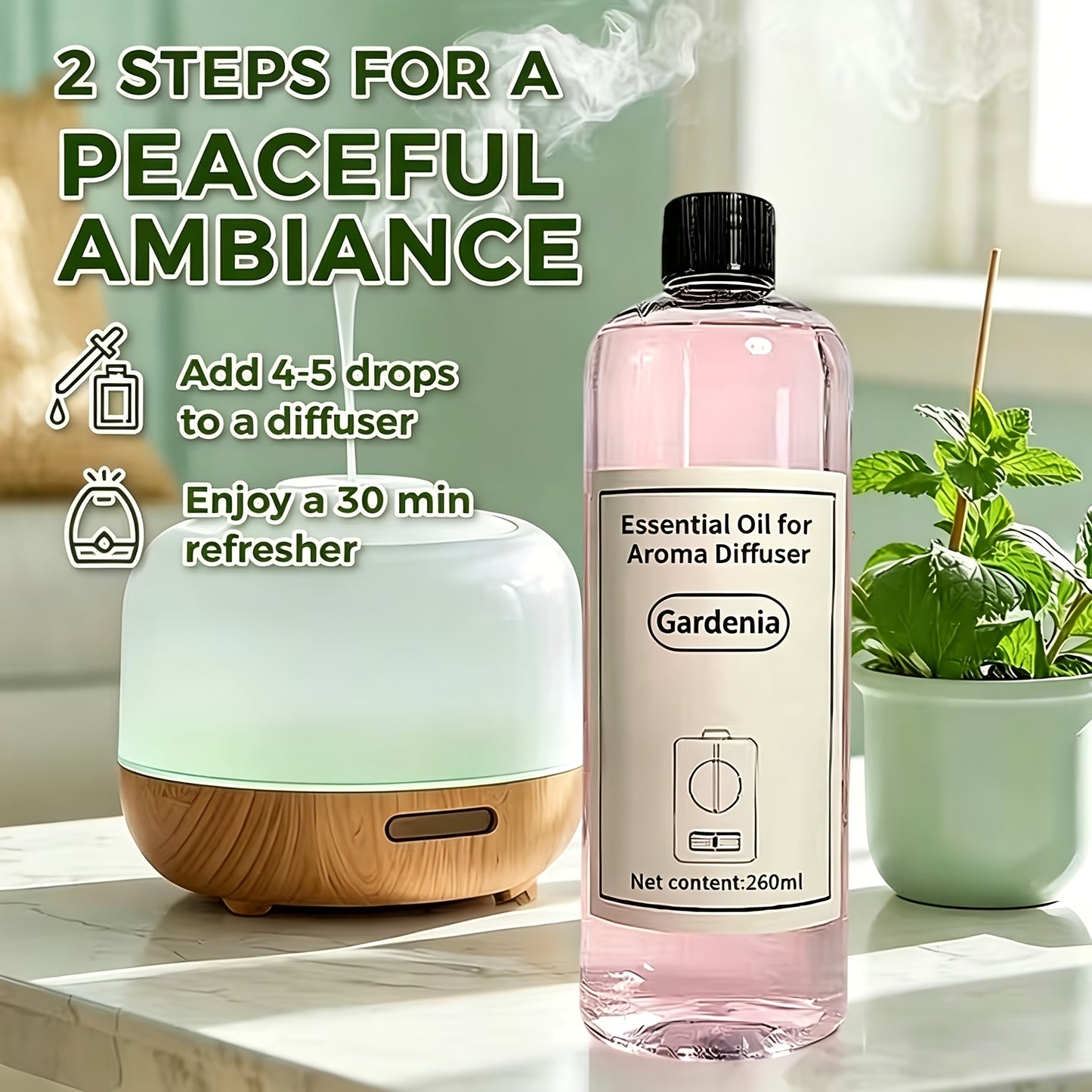 [Oil Refill Pack] Car Accessories Large Capacity Essential Oil Refill Pack, Car Aroma Diffuser Refill Liquid, Suitable For Various Aroma Diffusers, Eliminates Odors, Long-Lasting Fragrance, Easy To Refill, Anti-Spill Design, For Car, Home, And Office Use
