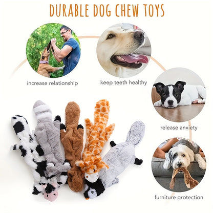 Squeaky Dog Chew Toys Set - Durable Interactive Rubber Chew Toys for Small Medium Large Dogs, Puppy Teething & Teeth Cleaning Toy Pack, Boredom Relief Pet Companion Gift