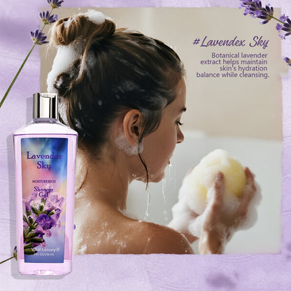 Body Care Gift Set for Women 3pcs – Body Wash, Lotion & Perfume Long-Lasting Fragrance Moisturizing Skin Care Kit Sweet Bloom Cherry Blossom Coconut Lime Lavender
