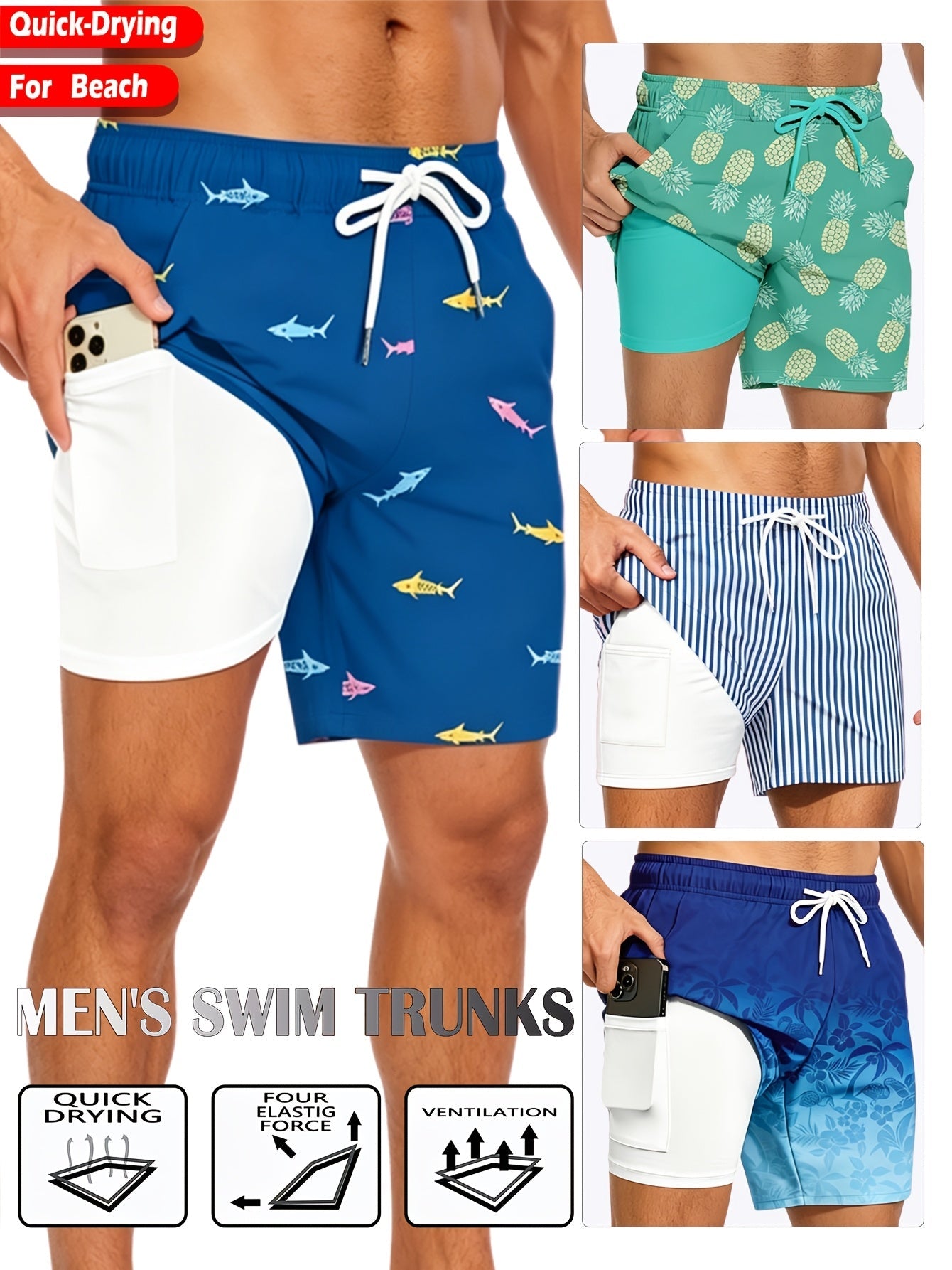 Men's Swimwear - Graphic Style 13957