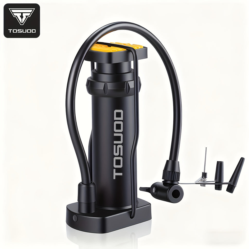 TOSUOD Foot Pump Bicycle Household Universal High Pressure Inflator Electric Battery Car Motorcycle Basketball Portable Inflator Automatic Rebound
