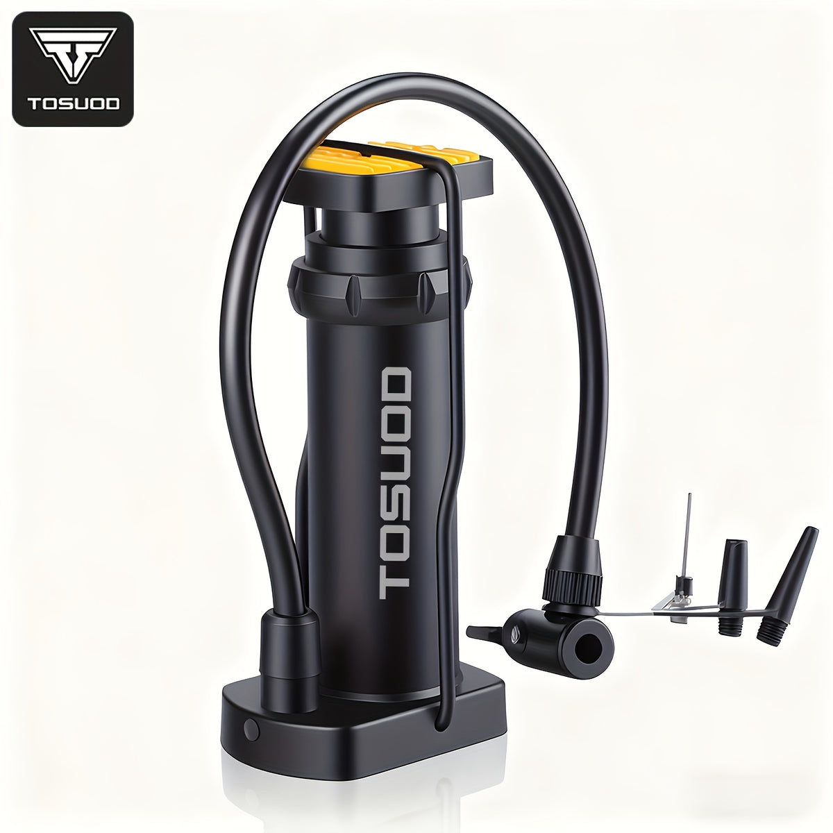 TOSUOD Foot Pump Bicycle Household Universal High Pressure Inflator Electric Battery Car Motorcycle Basketball Portable Inflator Automatic Rebound